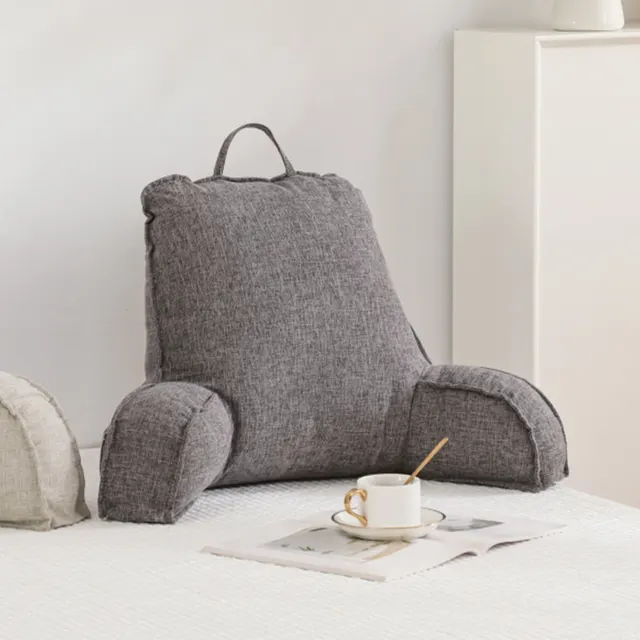 Bedside Soft Upholstery Neck Support Waist Support Sofa Cushion Bed Backrest Elegant Gray - Shop at LoveMi