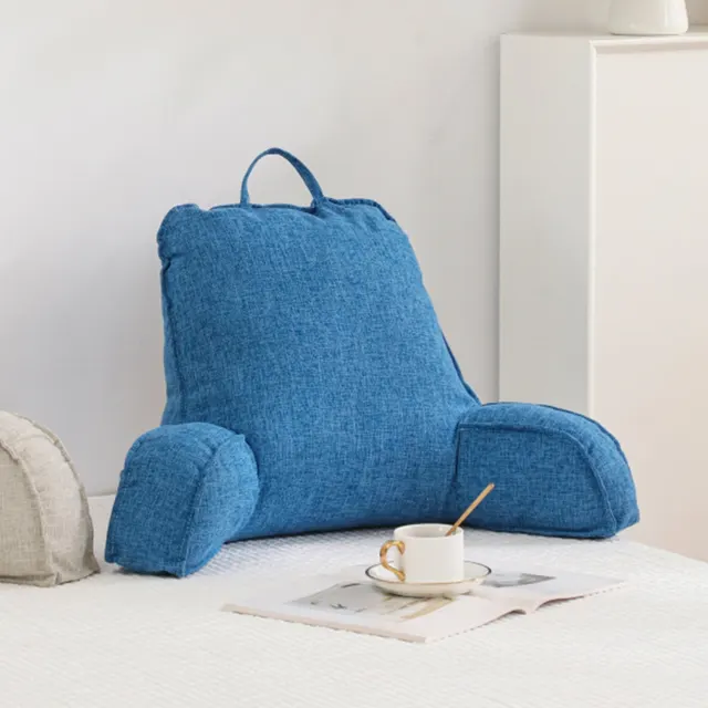 Bedside Soft Upholstery Neck Support Waist Support Sofa Cushion Bed Backrest Sapphire Blue - Shop at LoveMi