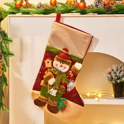 Christmas Decorations Large Cartoon Candy Bag W3 Snowman Style - Shop at LoveMi