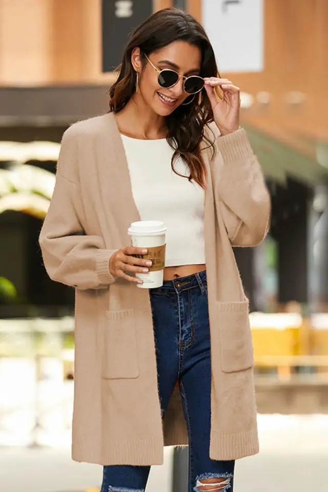 New Knitted Autumn And Winter Sweater Women Khaki - Shop at LoveMi