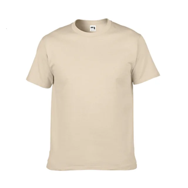 Thick T shirt Jie Dan HA00 Hammer Cotton Short Sleeve TEE Blank T shirt Customization Sand Color - Shop at LoveMi