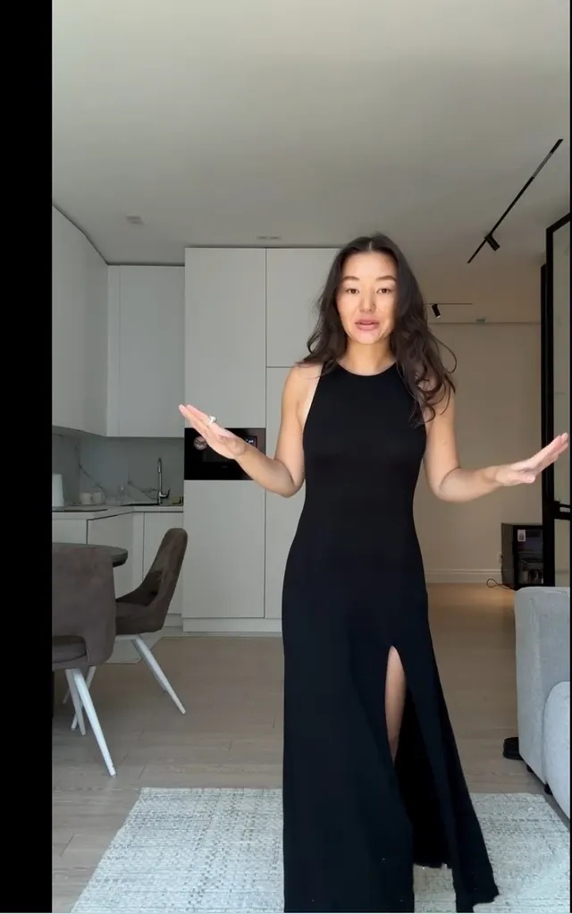 Sweater Suit Women's Loose Lengthened Cardigan Split Dress Black Sleeveless Dress - Shop at LoveMi