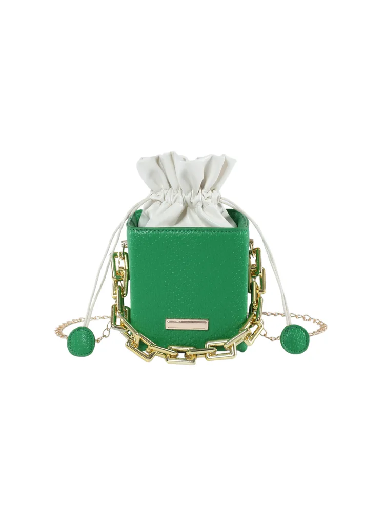 Women's Personalised Diamond Fashion Chain Bag - Green