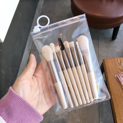 Mini Soft Hair Makeup Brush Tool Suit Beige Suit - Shop at LoveMi