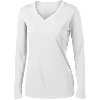 Women's Cotton Long Sleeve T-shirt Top - White