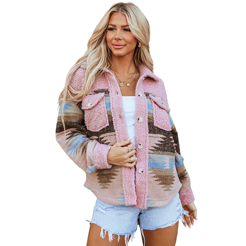 All-match Colour Matching Warm Long Sleeves Coat For Women - Lc8513302 P1020