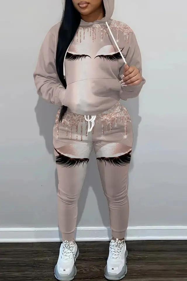 Autumn New Fashion Temperament Hooded Sweater Trousers Suit G106Z279 - Shop at LoveMi