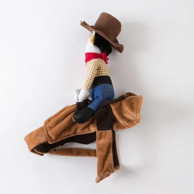 Creative Dog Clothes Personalized Funny Pet Costume Riding Denim Corgi Teddy Golden Retriever Pet Spring And Autumn Western Denim - Shop at LoveMi
