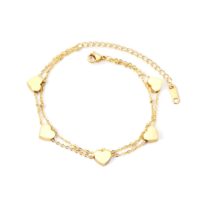 Geometric Bracelet Summer Girls' Stainless Steel Double Layer Br234101K - Shop at LoveMi