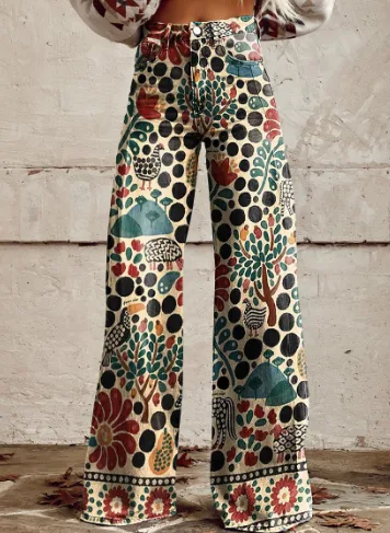 Women's Casual And Fashionable Denim Wide Leg Pants Yn1973 L - Shop at LoveMi