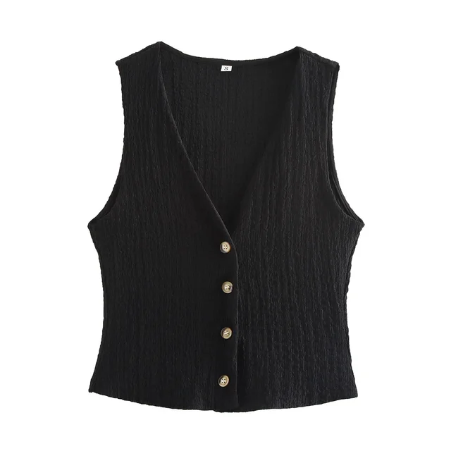 High waisted straight tube loose and slimming casual pants two piece set Black Top - Shop at LoveMi