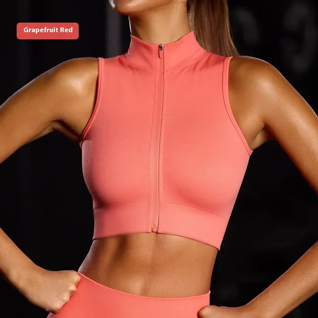 Fashion Personality Female Sleeveless Sports Vest Grapefruit Red - Shop at LoveMi