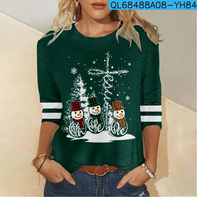 3D Digital Printing Casual Long sleeved Women's Clothing Green Black Line Yh84 - Shop at LoveMi
