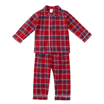 Christmas Red Plaid Dress Pajamas Suit Yp47519 Red 9580 - Shop at LoveMi