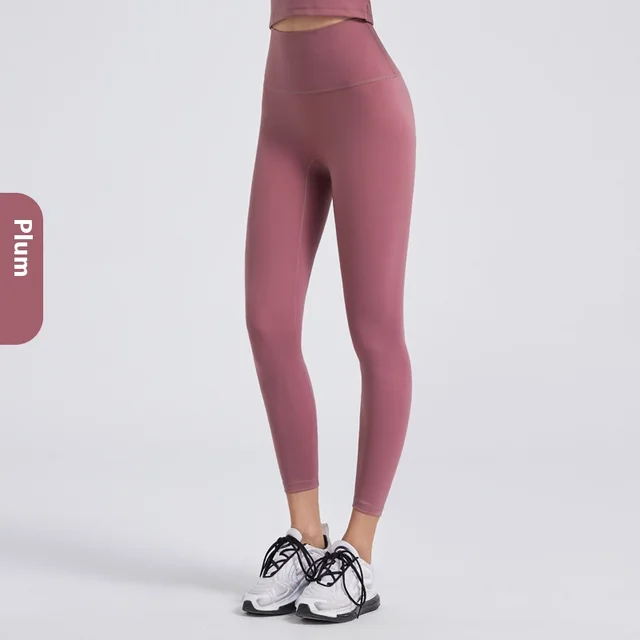 Yoga Pants Women's Slimming Outside Wear Fitness Pants Plum Color - Shop at LoveMi
