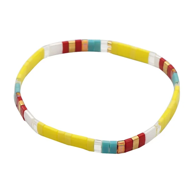 Simple Artistic Retro Bohemian Seaside Beach Style Tila Beads Popular Women's Bracelet Tlb190267C - Shop at LoveMi