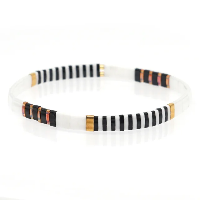 Simple Artistic Retro Bohemian Seaside Beach Style Tila Beads Popular Women's Bracelet Tlb190268D - Shop at LoveMi
