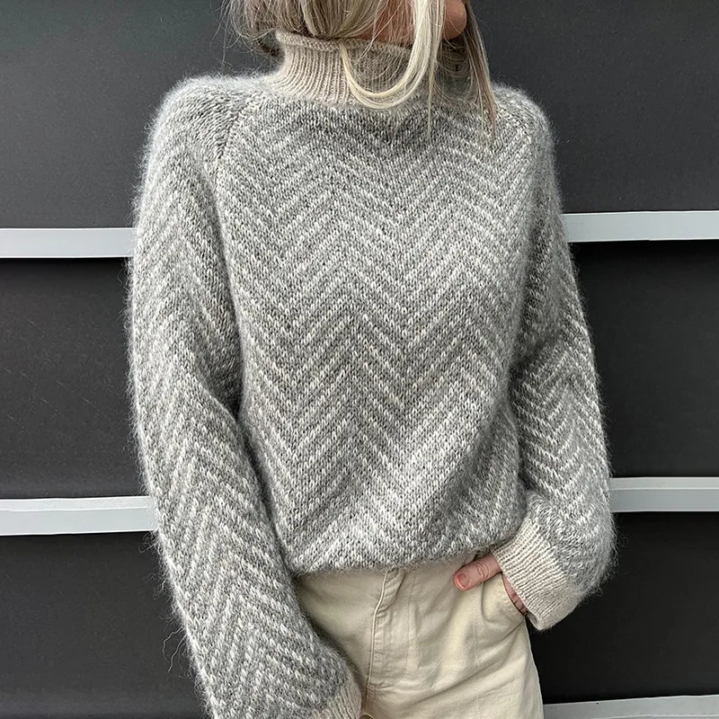 New High Neck Sweater For Women White - Shop at LoveMi