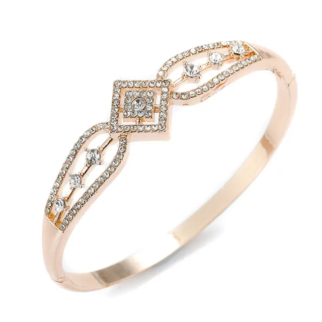 Hollow Jeweled Diamond Cross Bracelet Minimalist All match Gold - Shop at LoveMi