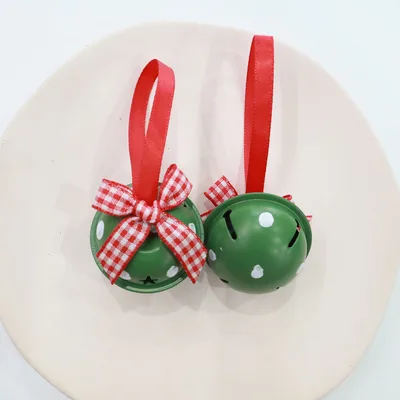 4cm Five star Bow Christmas Holiday Decoration Garland Accessories Metal Bell Green - Shop at LoveMi