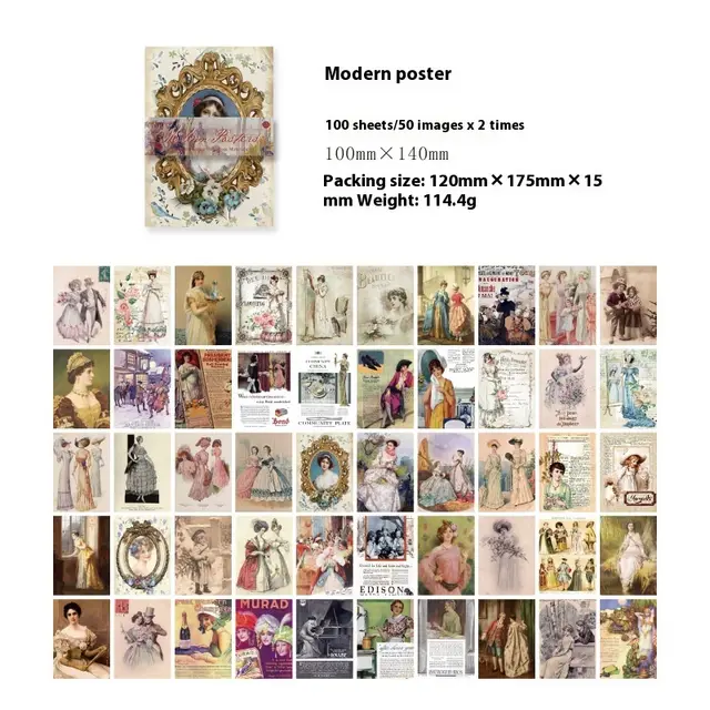 Material Paper Retro Artistic Background Notebook DIY Note Modern Poster - Shop at LoveMi