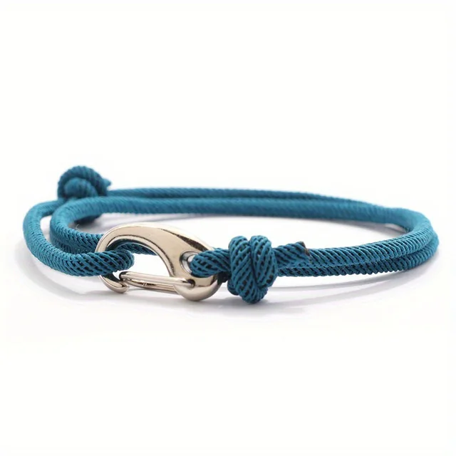 Stainless Steel Lobster Buckle Simple Double layer Milan Rope Couple Blue - Shop at LoveMi