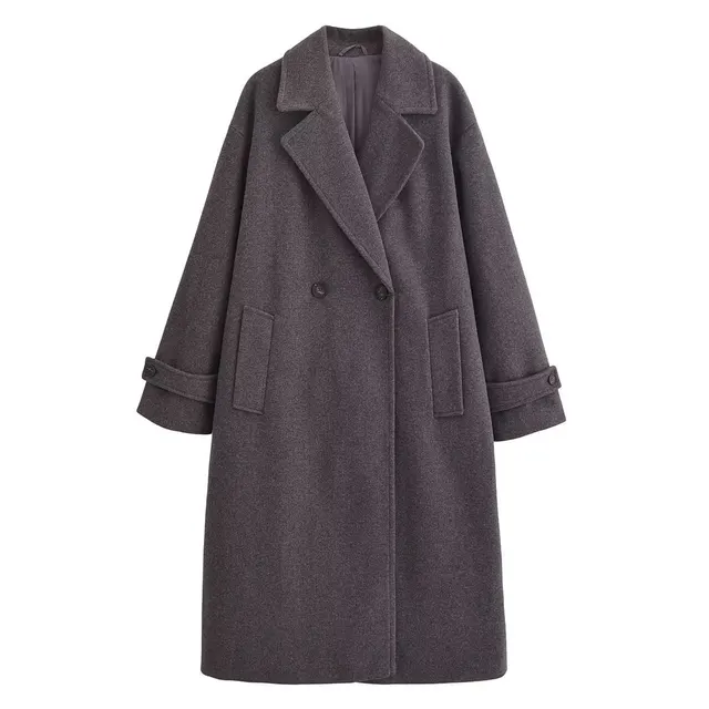 Coat Elegant Long Slimming Slim Fit 9 Dark Gray - Shop at LoveMi