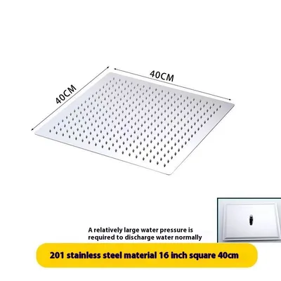 Stainless Steel Large Top spray 16 inch 20 inch 24 inch 304 Material With Rings 201 Square 16 Inch - Shop at LoveMi