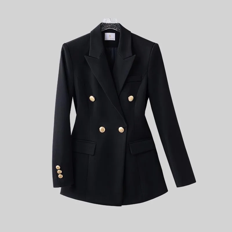 Women's Business Suit Spring And Autumn New - Black Single Suit