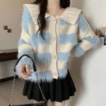 Sweater Coat For Women Autumn And Winter Mink Fur - Light Blue