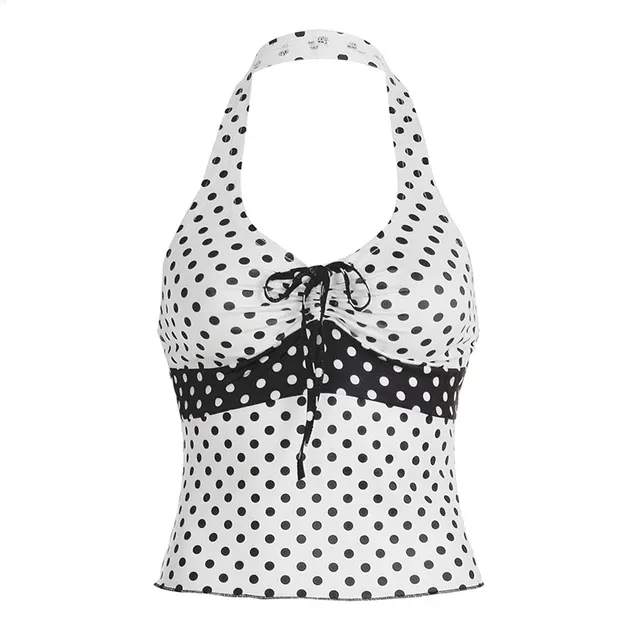 European And American Polka Dot Element Vest Black And White - Shop at LoveMi