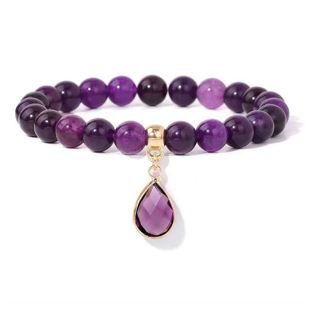 Bead Cut Water Drop Bracelet For Women Amethyst - Shop at LoveMi