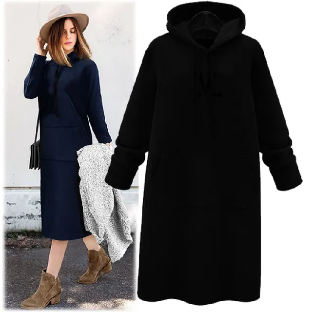 Mid length Sweater Coat Skirt Blank Sparkling Style Black - Shop at LoveMi