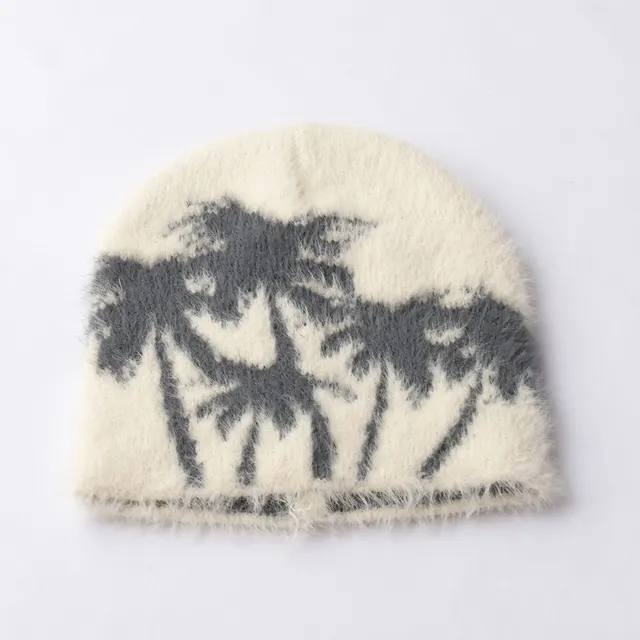 Hip Hop Knitted Hat Pullover Wool Knitted Hat Creamy White - Shop at LoveMi