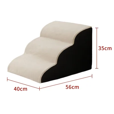 Pet Removable And Washable Stairs Bed Steps Creamywhite Thirdorder 35Cm - Shop at LoveMi