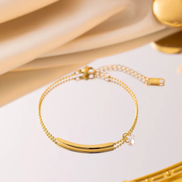 Design Hanging Heart Bracelet Women's Fashion Simple White Diamond Bracelet - Shop at LoveMi