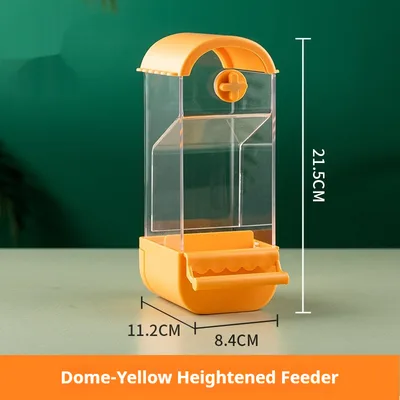 Parrot Automatic Pet Feeder Food Container Dome Heightened Yellow - Shop at LoveMi