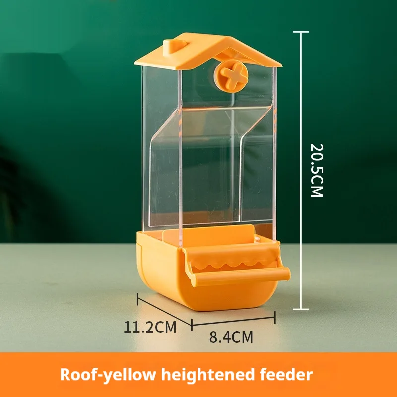 Parrot Automatic Pet Feeder Food Container - Dome Heightened Yellow