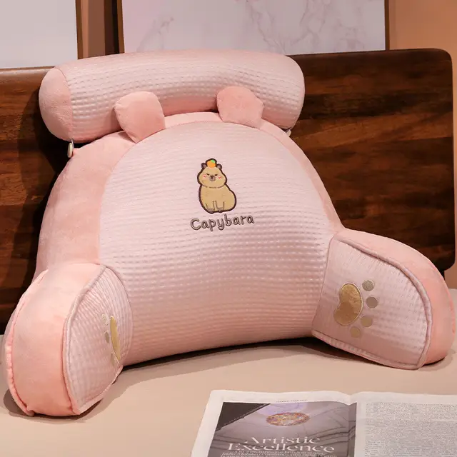New Waffle Ice Silk Lumbar Support Pillow Cool Feeling Bed Head Back Cushion Sofa Soft Case Pillow Pillow Chair Waist Pillow Factory Pink Capabala - Shop at LoveMi