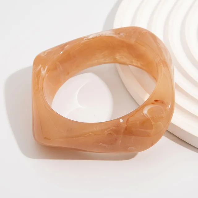 Retro Irregular Blooming Bracelet Round 02Milk Tea Color2503 - Shop at LoveMi