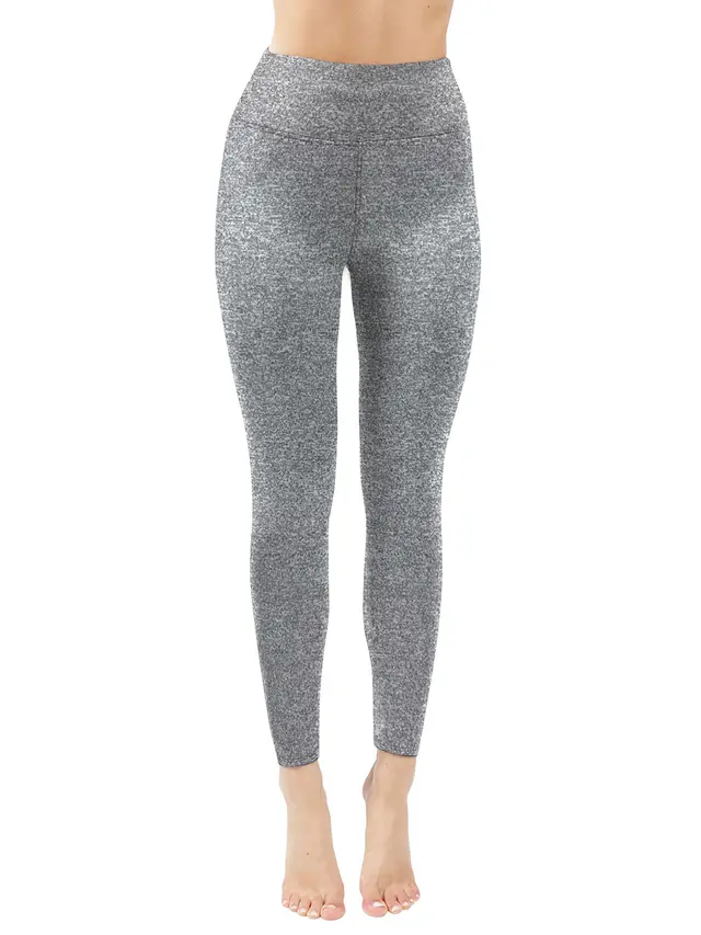 Fleece Lined Padded Warm Keeping Women's High Waist Tight Leggings Light Heather Gray - Shop at LoveMi
