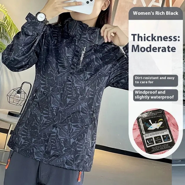 Shell Jacket Windproof And Waterproof For Women Female Black - Shop at LoveMi