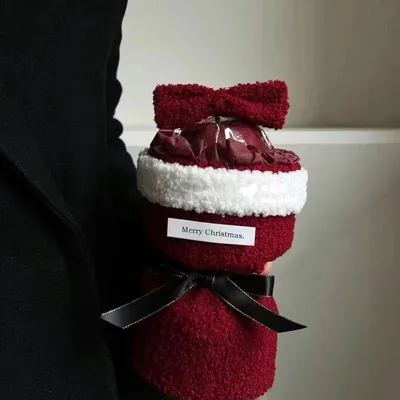 Christmas Gift Christmas Eve Single Bow Christmas Eve Fruit Bouquet Finished With Handbag - Shop at LoveMi
