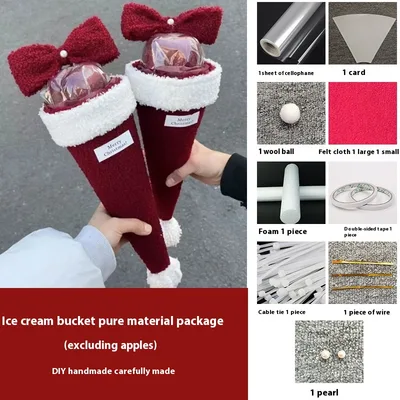 Christmas Gift Christmas Eve Single Bow Christmas Eve Fruit Bouquet Material Package - Shop at LoveMi