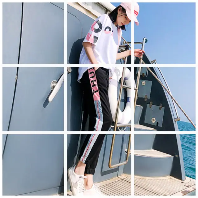 Spring And Summer New Loose Slimming Casual Two piece Suit Trendy White - Shop at LoveMi