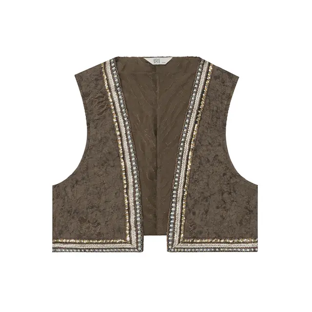 Embroidered Vest Cardigan Inner Wear Blouse Bloomers Vest - Shop at LoveMi
