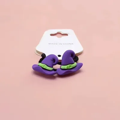 Cute Halloween Pumpkin Ghost Children's Hair Ring A Pair Of Witch Hat Hair Rope - Shop at LoveMi