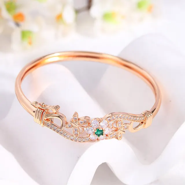 Hollow Butterfly Design Fashion Rhinestone encrusted Jewelry Vintage Bracelet Gold - Shop at LoveMi
