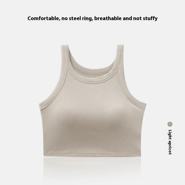 Beauty Back Vest Women's Chest Pad Small Sling Summer Thin Apricot - Shop at LoveMi