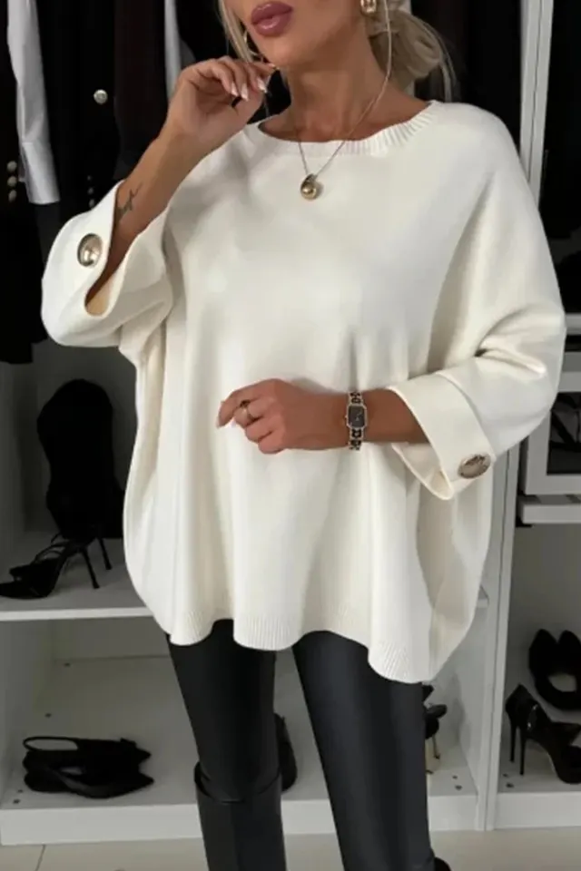 Women's New Solid Color Round Neck Shirt With Half Sleeve Knit Casual Top White - Shop at LoveMi